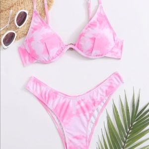 TIE DYE Underwire High Cut Bikini Set